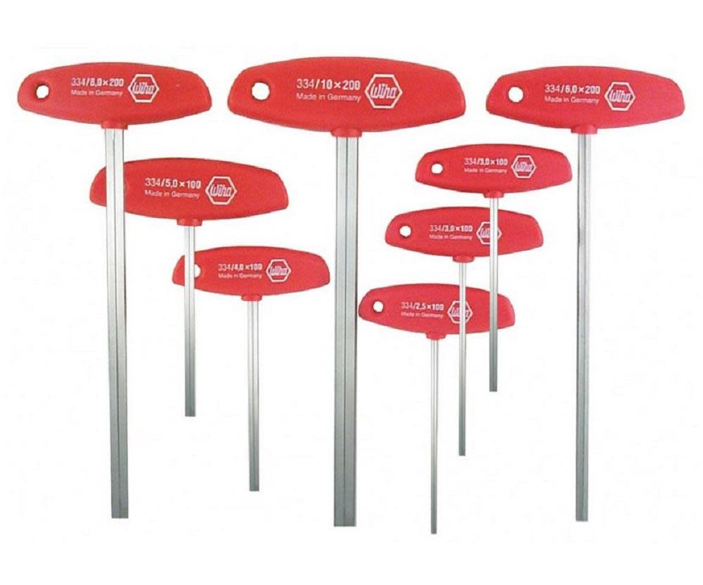 Wiha Hex Metric T-Handle 8 Pc. Set - Flockneti