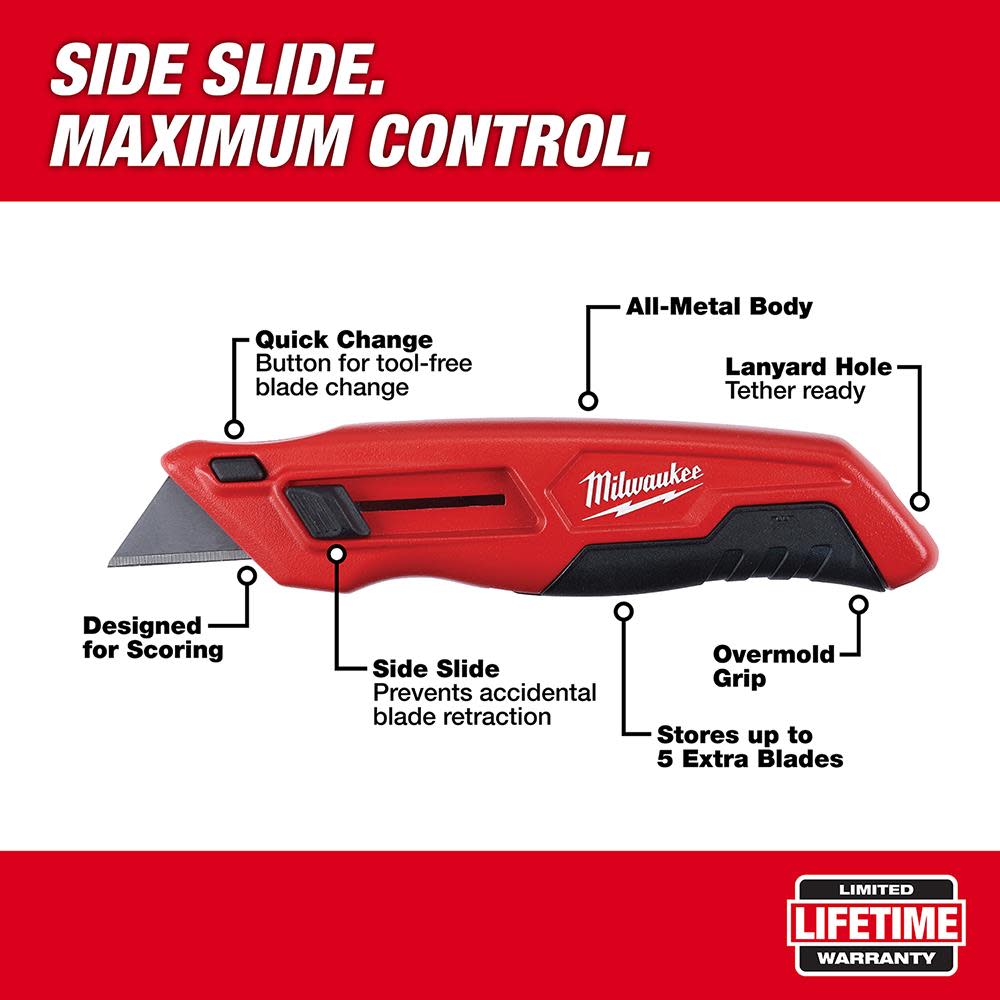 Milwaukee Side Slide Utility Knife - Flockneti