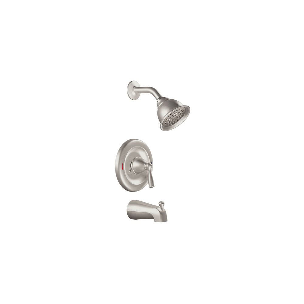 Moen Banbury Tub/Shower Faucet Spot Resist Brushed Nickel 4.5″ - Flockneti