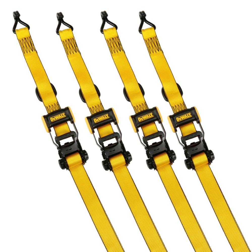 DEWALT Ratchet Tie Down Straps 3300 LB Break Strength 1.5″ x 16′ 4pk - Flockneti