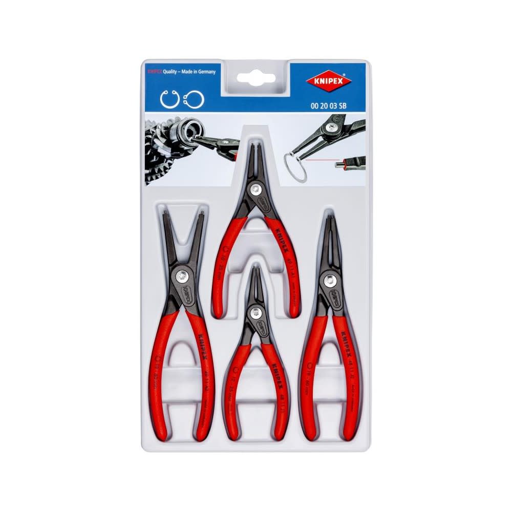 Knipex Precision Circlip Pliers Set in Plastic Packaging 4pc - Flockneti