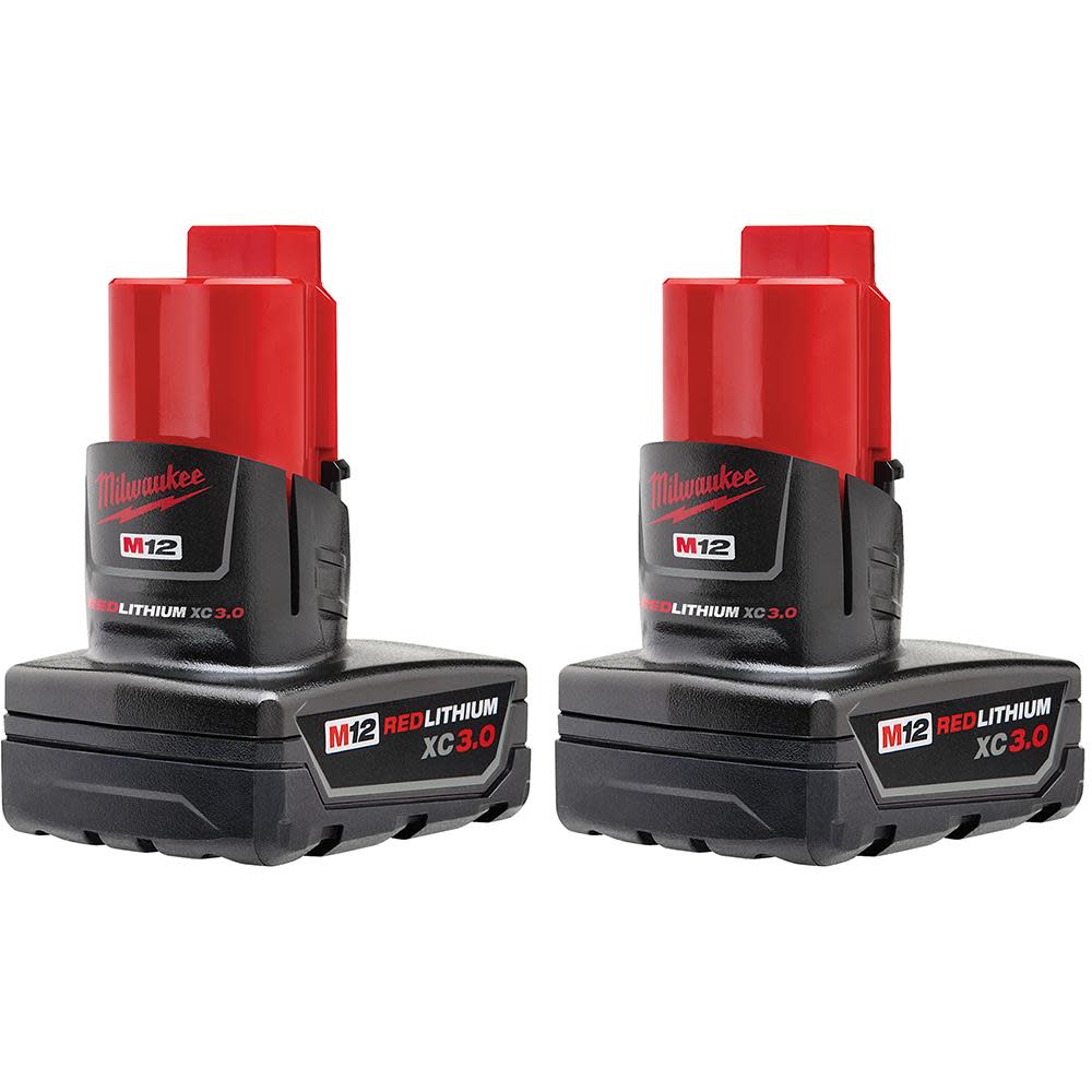 Milwaukee M12 REDLITHIUM XC 3.0Ah Battery (2pk) - Flockneti