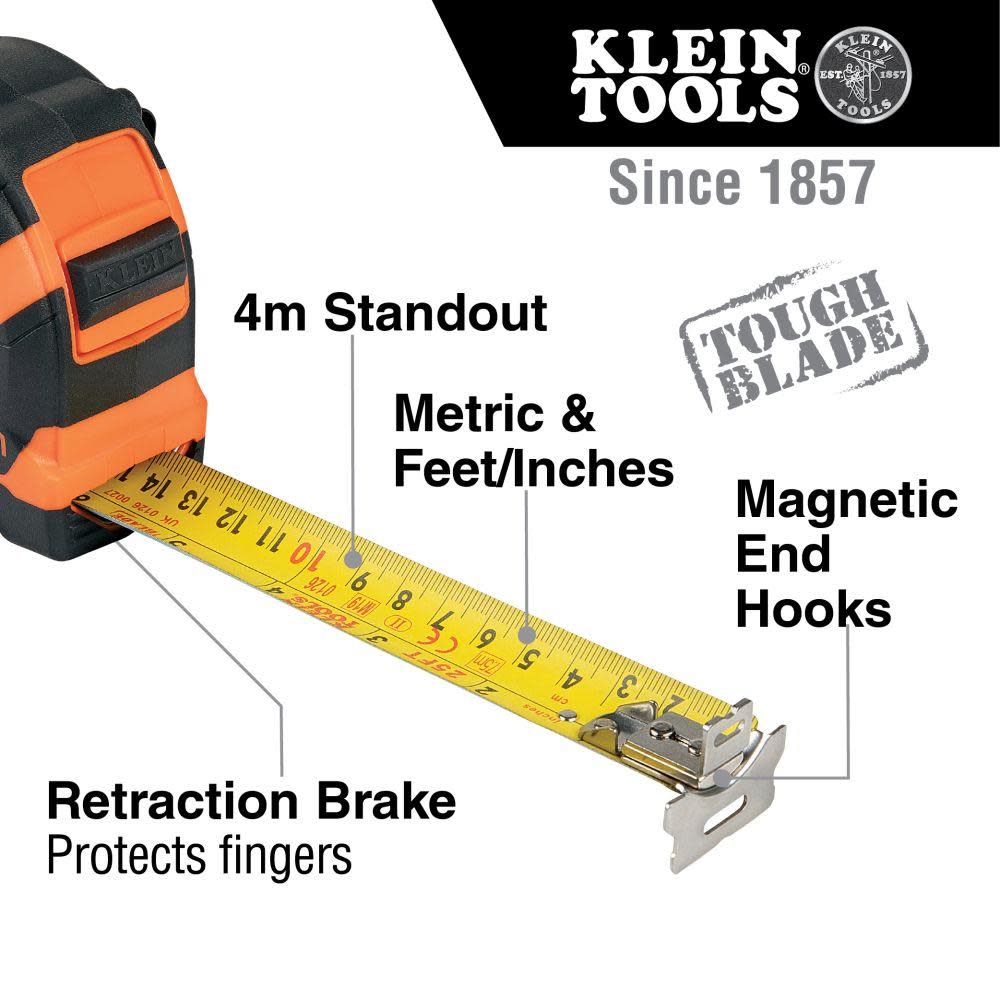 Klein Tools 7.5 m Double Hook Tape Measure - Flockneti