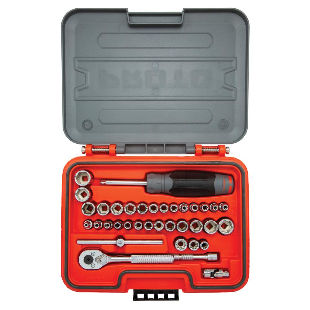 Proto Socket Set 1/4 DR 36pc SAE & MM 6pt - Flockneti