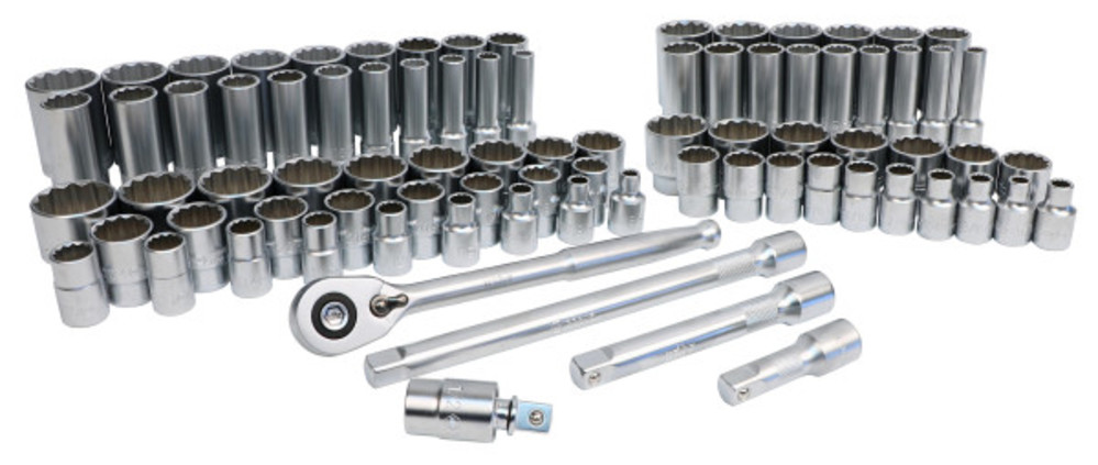 Wiha Professional Socket Set 1/2 Drive Metric and SAE 84pc - Flockneti