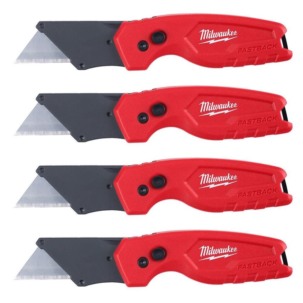 Milwaukee 4pk FASTBACK Compact Folding Utility Knife - Flockneti