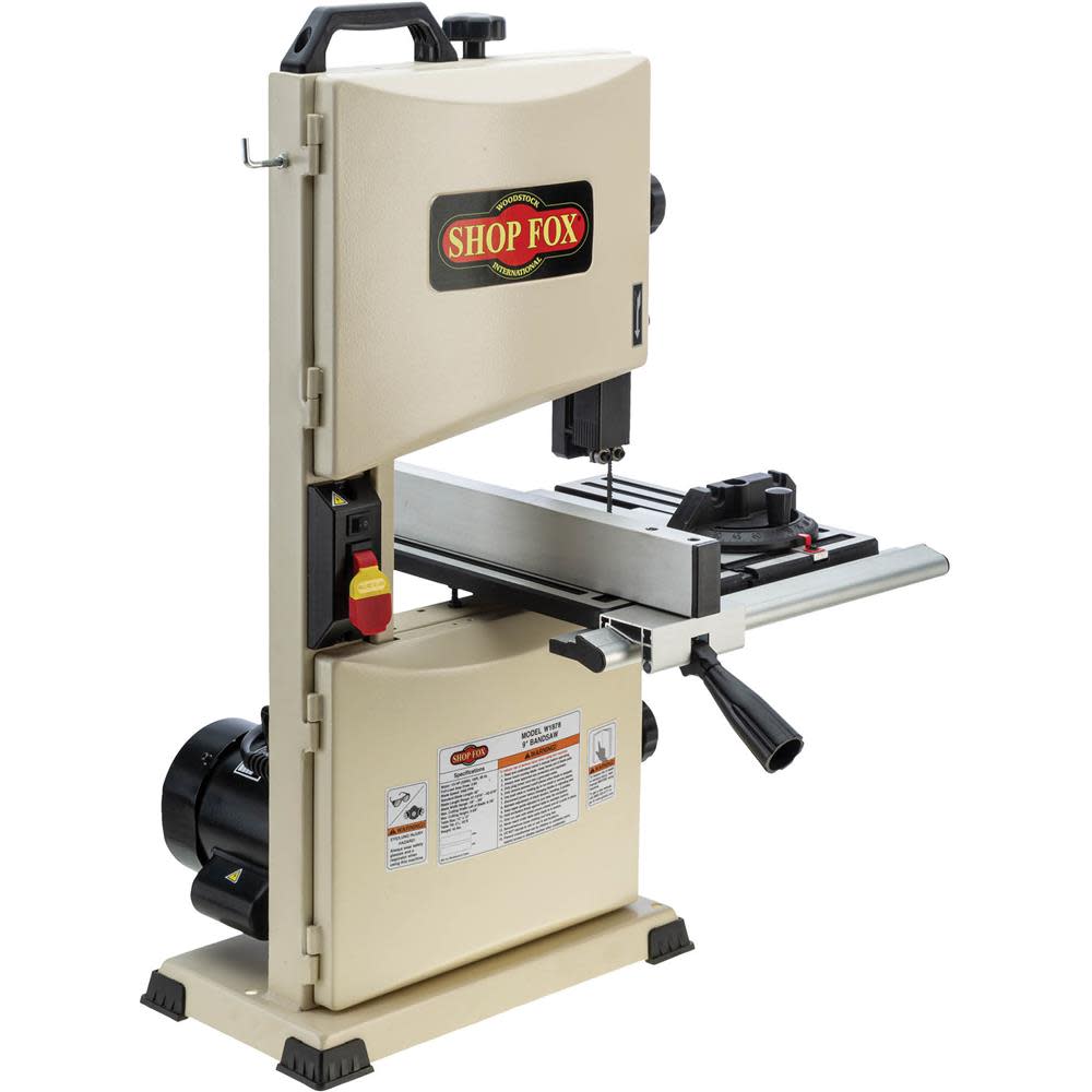 Shop Fox Benchtop Bandsaw 1/3HP 120V 1 Phase 2.8A 9″ - Flockneti