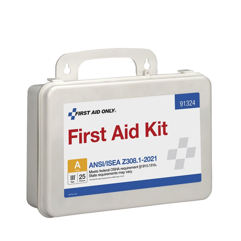 First Aid Only First Aid Kit 25 Person Plastic Case ANSI Portable - Flockneti