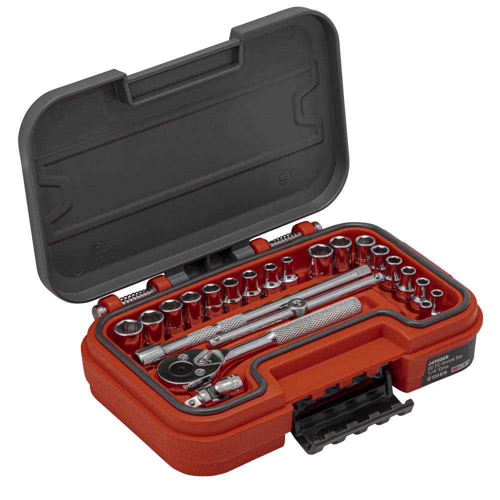 Proto Socket Set 1/4 DR 22pc SAE & MM 6pt - Flockneti