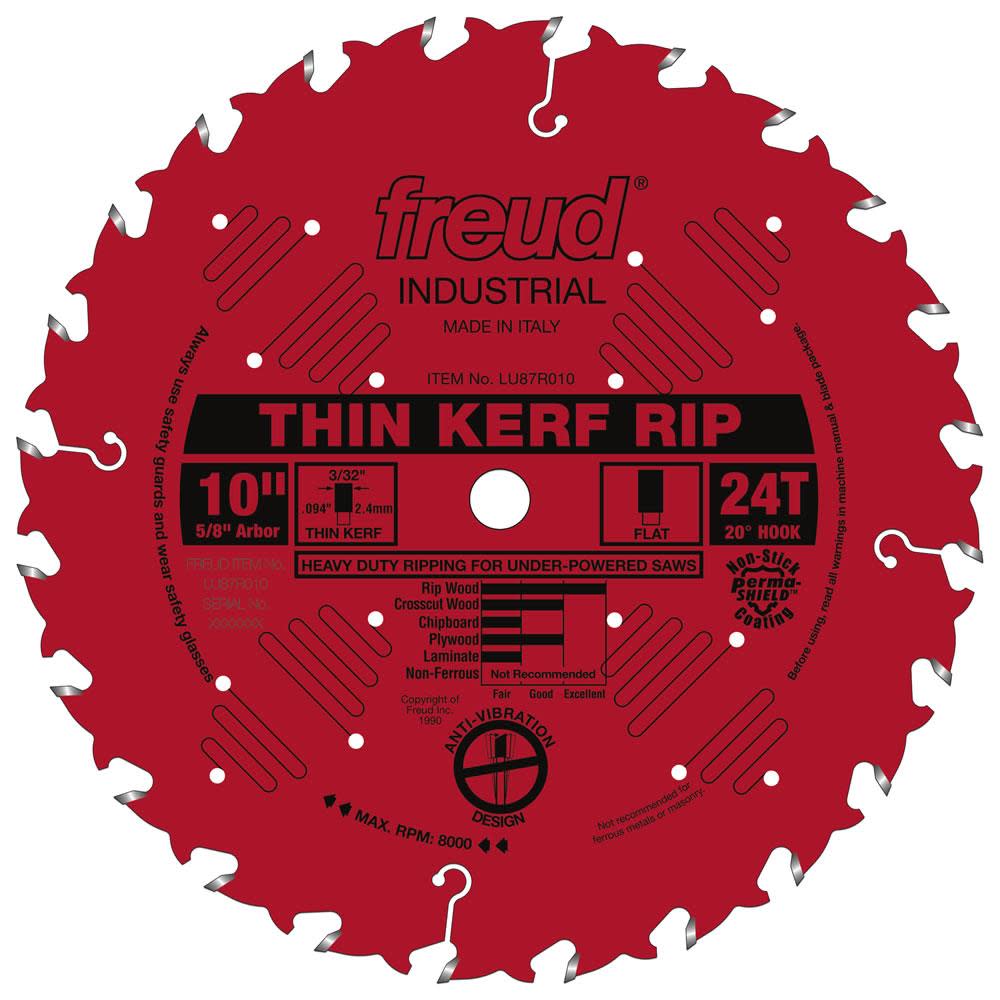 Freud 10″ Thin Kerf Rip Blade with Perma-SHIELD Coating - Flockneti