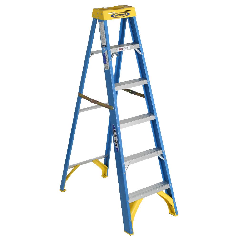 Werner 6 Ft. Type I Fiberglass Step Ladder - Flockneti
