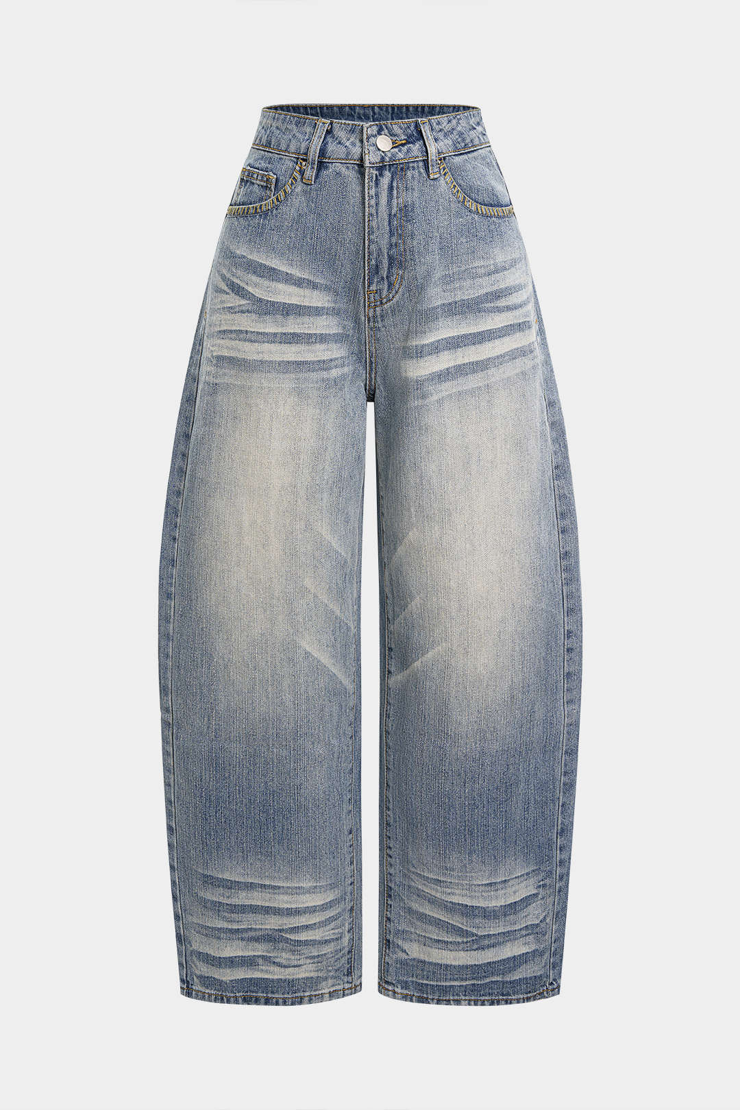 Denim High Waist Wide Leg Jeans - Flockneti