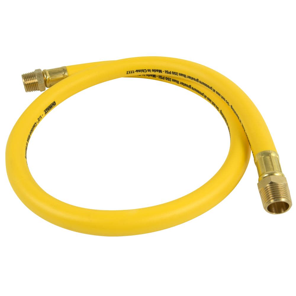 DEWALT 1/2 in. x 3 ft. Premium Hybrid Whip Air Hose - Flockneti