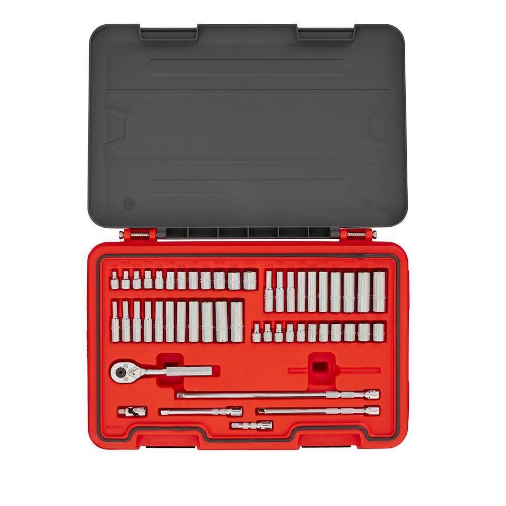 Proto Socket Set 1/4 DR 51pc SAE & MM 6pt - Flockneti