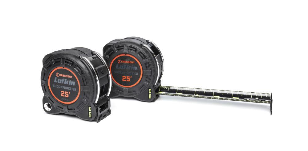 Crescent Lufkin Shockforce Nite Eye G2 Tape Measure 25′ 2pk - Flockneti