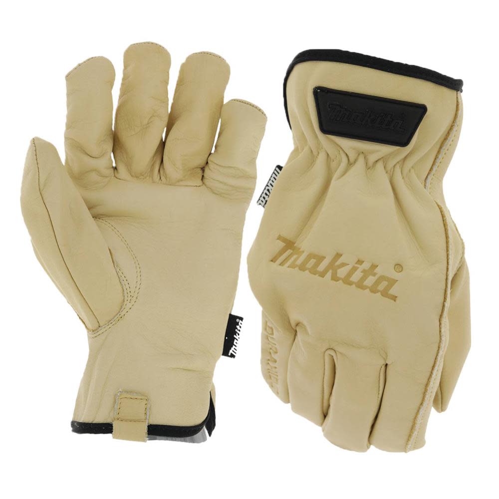 Makita Driver Gloves Genuine Leather Cow Medium - Flockneti