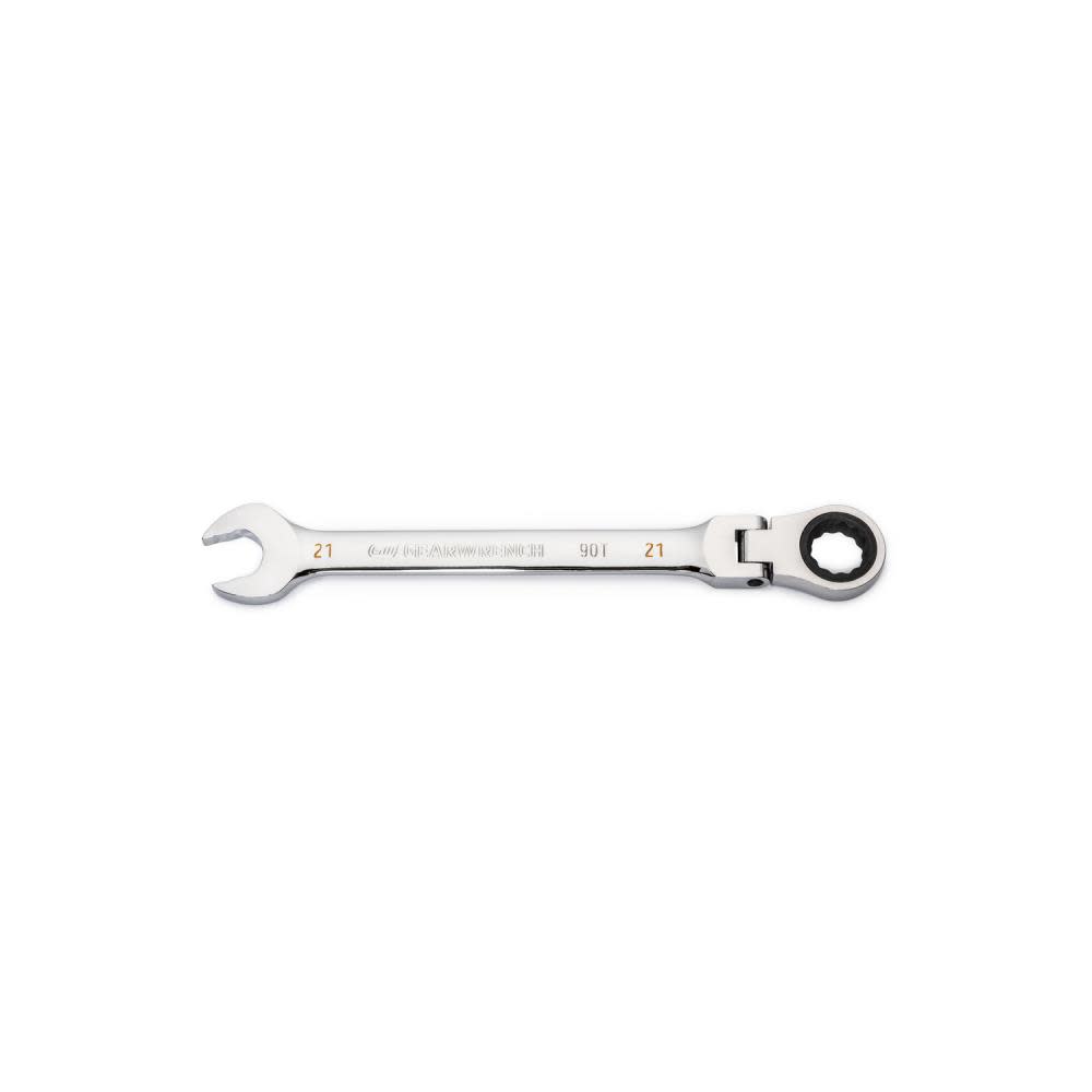 GEARWRENCH 21mm 90T 12 Point Flex Head Ratcheting Combination Wrench - Flockneti