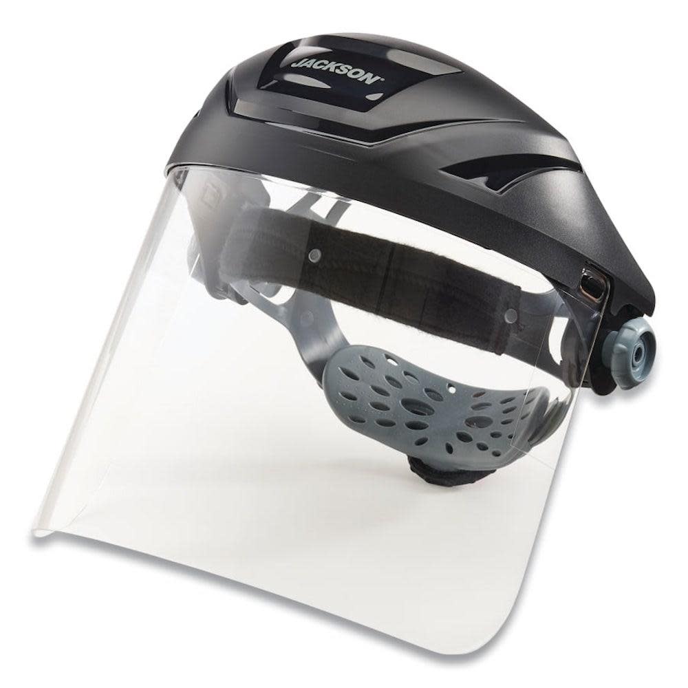 Jackson Safety High Impact Resistant F4XP Premium Crown with Ratcheting Headgear Black - Flockneti