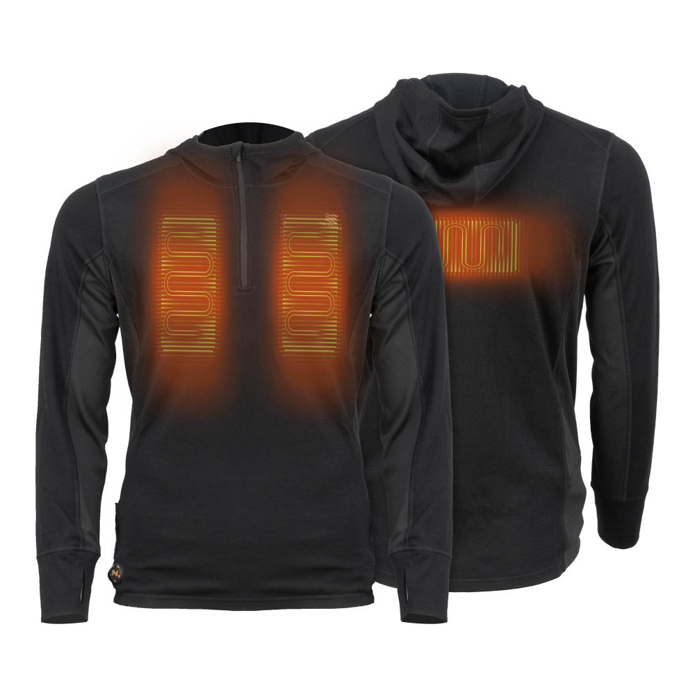 Mobile Warming Merino Heated Baselayer Shirt Mens 7.4V Black XL - Flockneti
