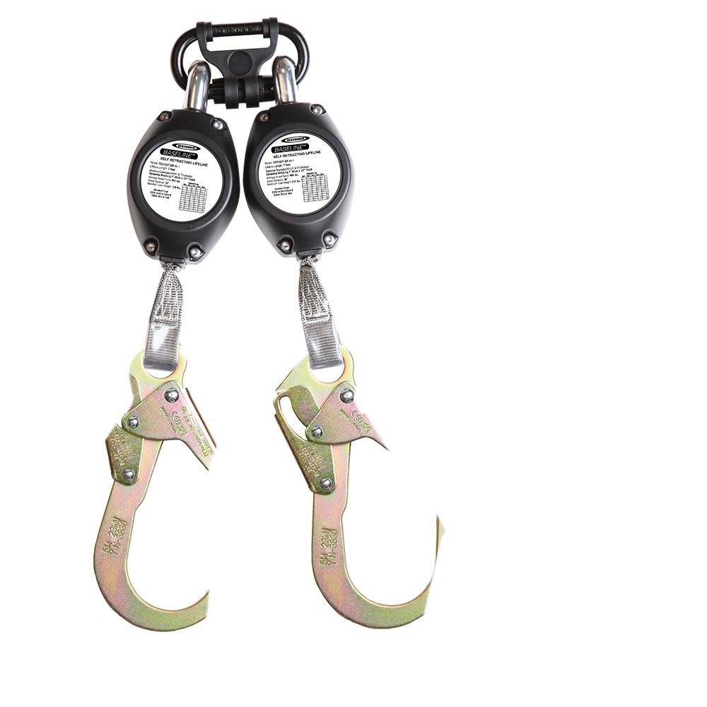Werner 7 Ft. Baseline Web Self-Retracting Lifeline with Steel Rebar - Flockneti