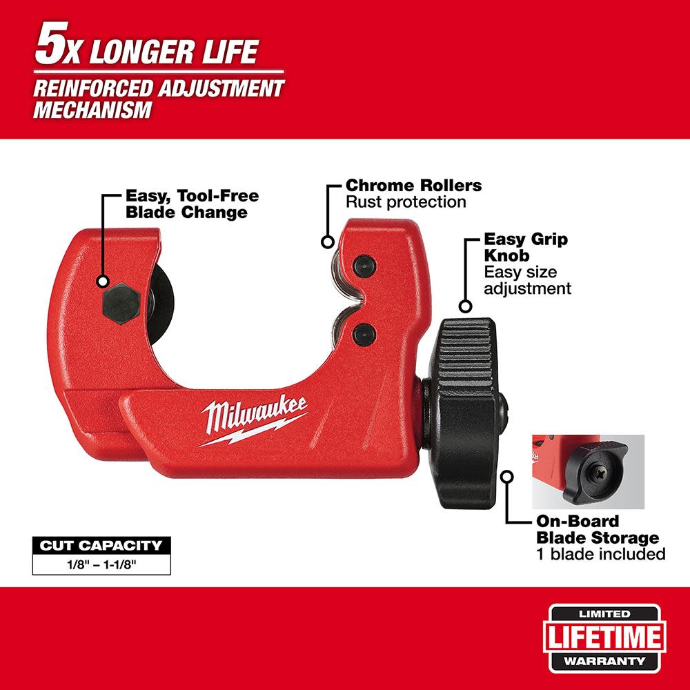 Milwaukee 1 In. Mini Copper Tubing Cutter - Flockneti