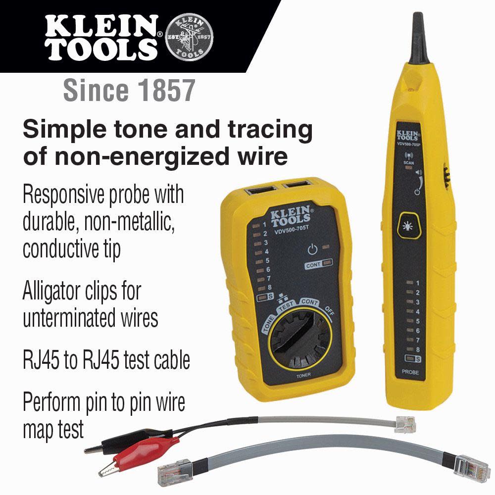 Klein Tools Tone & Probe Test and Trace Kit - Flockneti