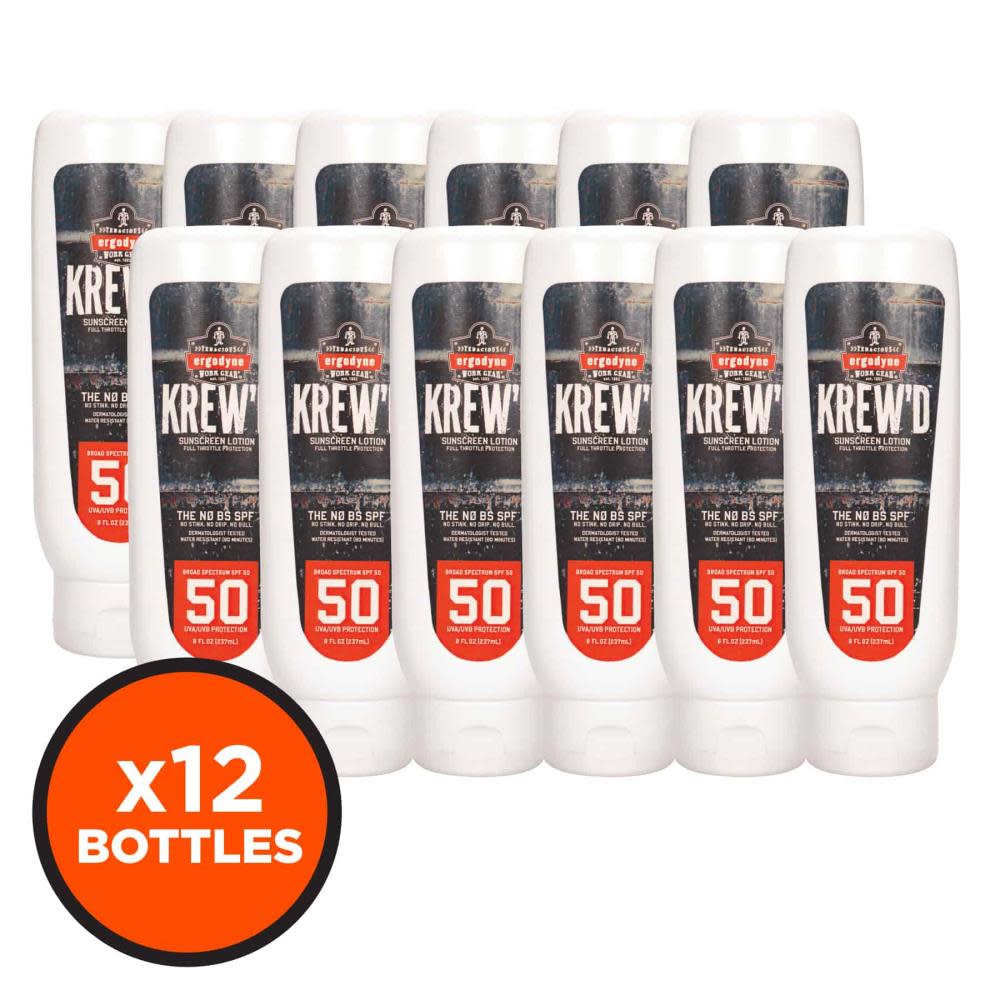 Ergodyne SPF 50 Sunscreen Lotion 8oz 12pk - Flockneti