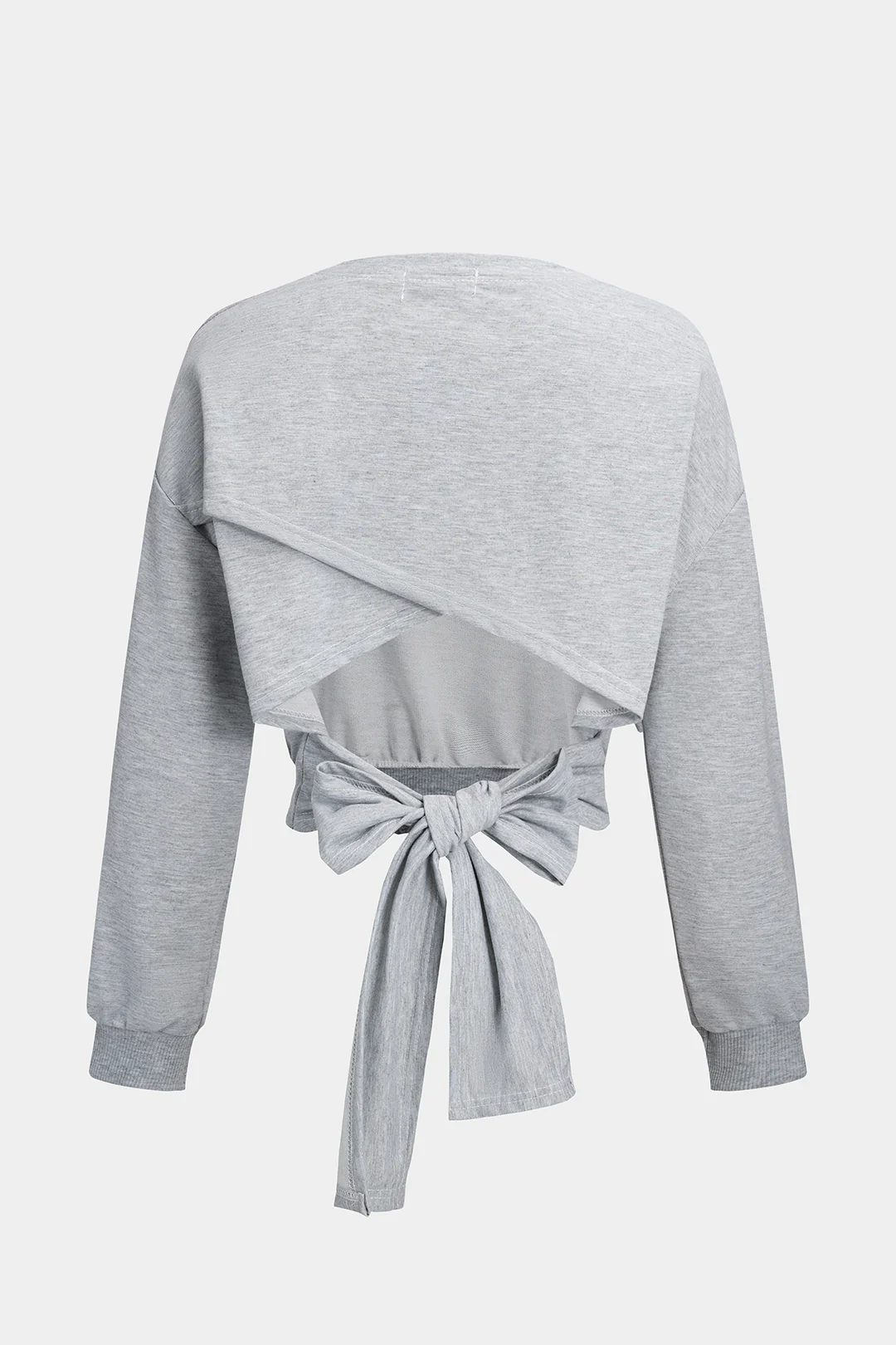 Cut Out Backless Strappy Long-Sleeve Top - Flockneti