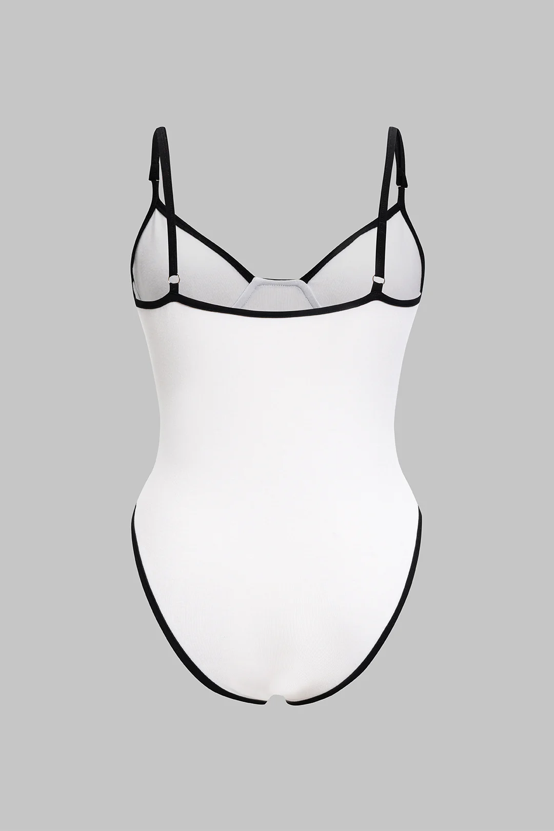 Plus Size Contrast Binding Sleeveless Bodysuit - Flockneti