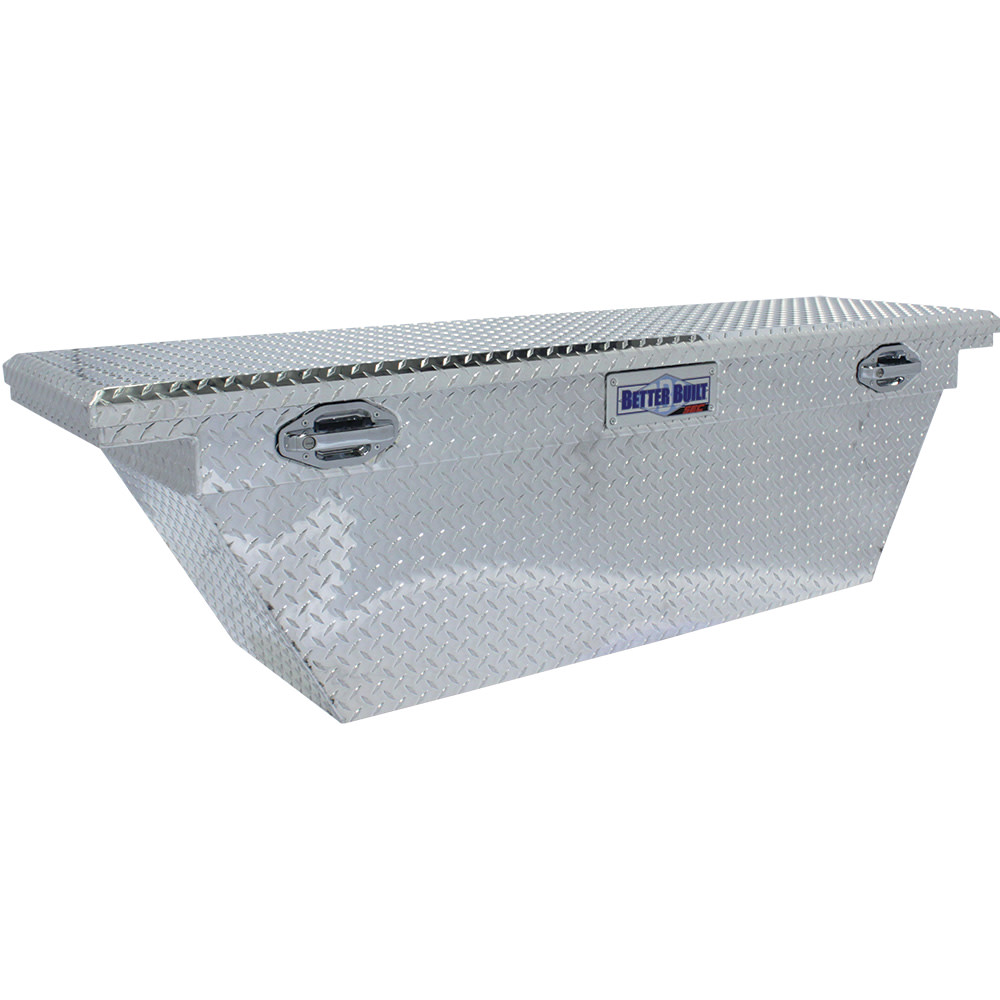 Better Built 69″ SEC Saddle Truck Tool Box LOW PROFILE DEEP WEDGE BRITE ALUMINUM - Flockneti