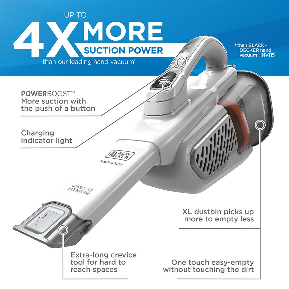 Black and Decker 12V Cordless Handheld Vacuum - Flockneti