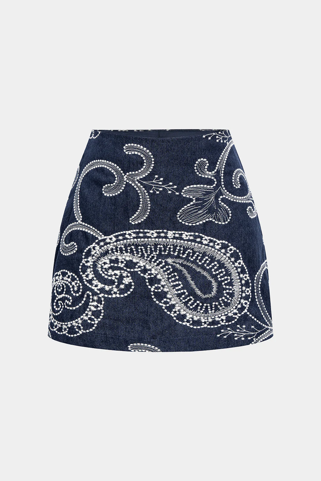Embroidery Print Ruched Skort - Flockneti
