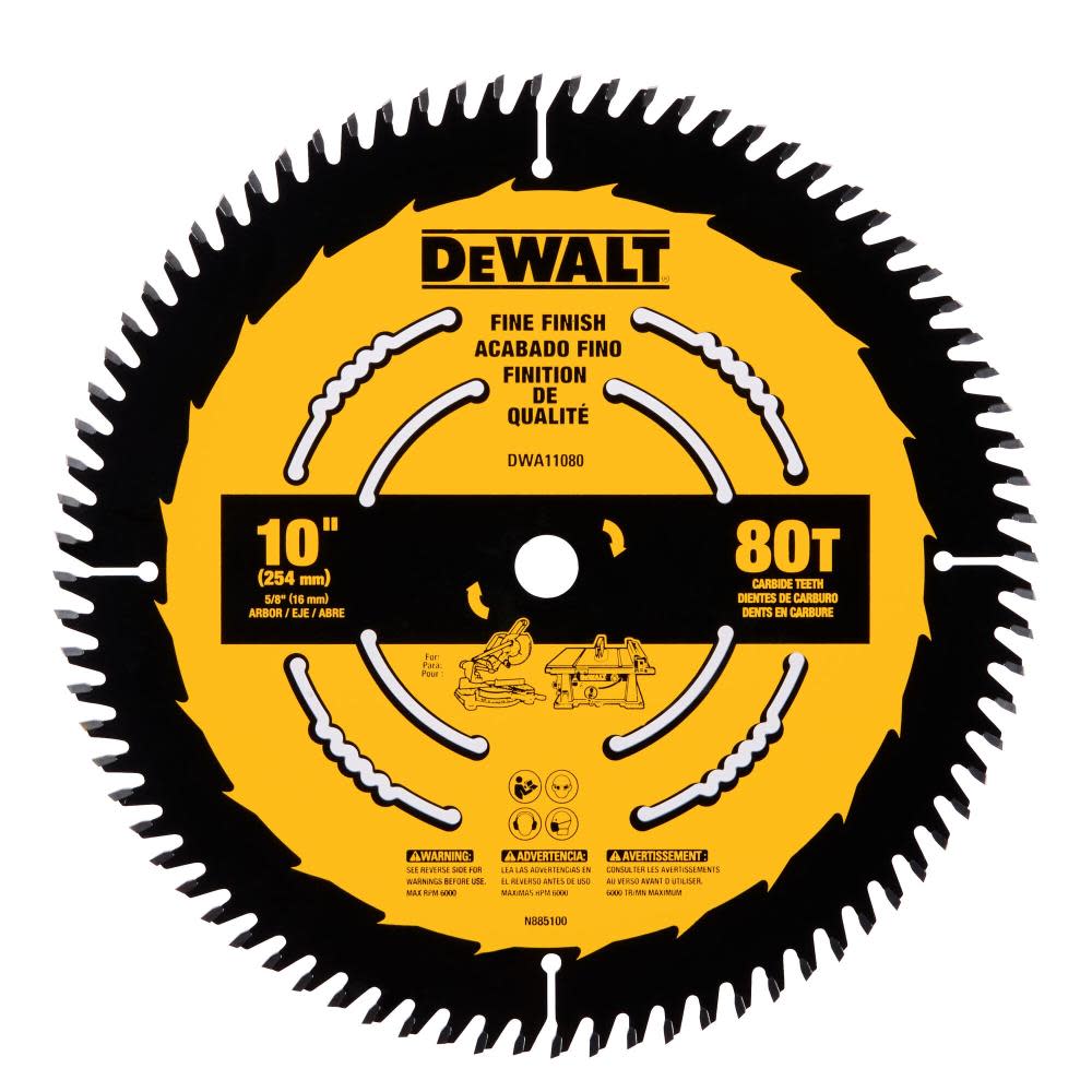 DEWALT Circular Saw Blade 10″ 80T - Flockneti