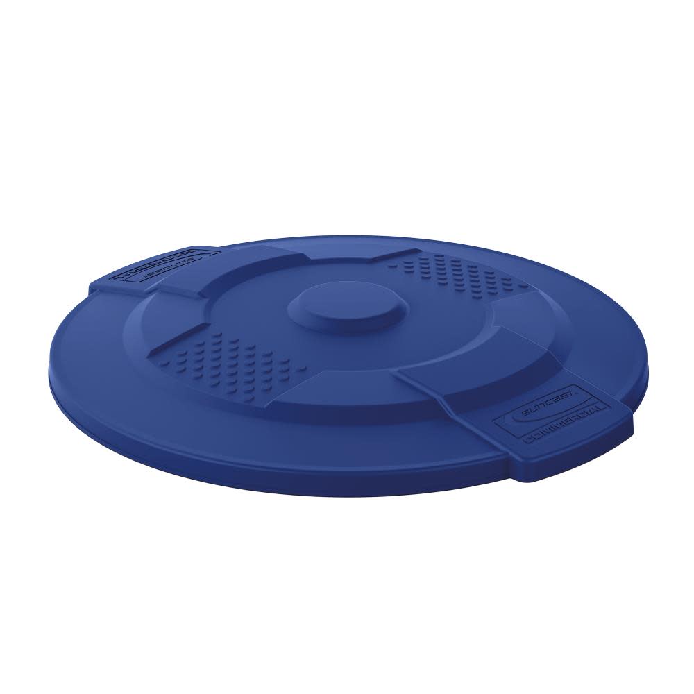 Suncast Plastic Utility Trash Lid – 32 Gallon Blue - Flockneti