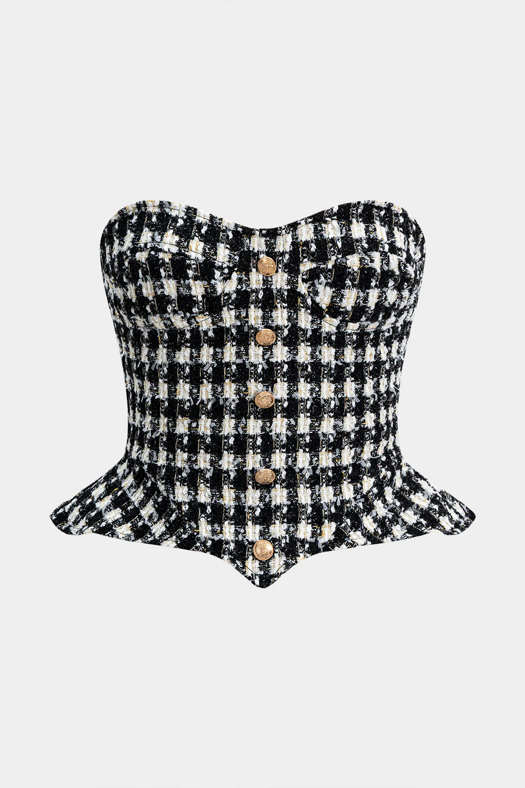 Zipper Strapless Tube Top - Flockneti