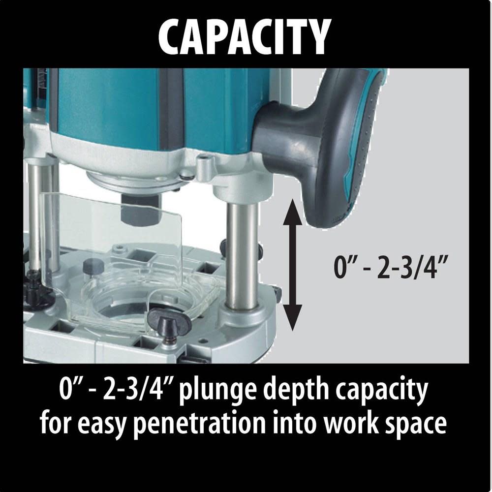 Makita 3-1/4 HP Plunge Router - Flockneti
