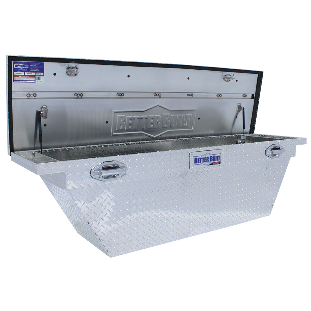 Better Built 71″ SEC Saddle Truck Tool Box LOW PROFILE DEEP WEDGE BRITE ALUMINUM - Flockneti