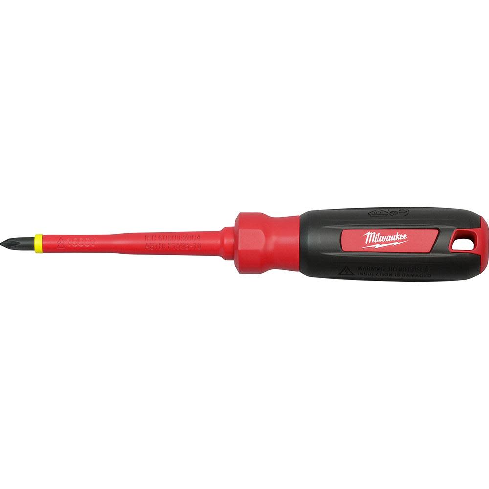 Milwaukee #2 Phillips – 4 in. 1000 V Insulated Screwdriver - Flockneti