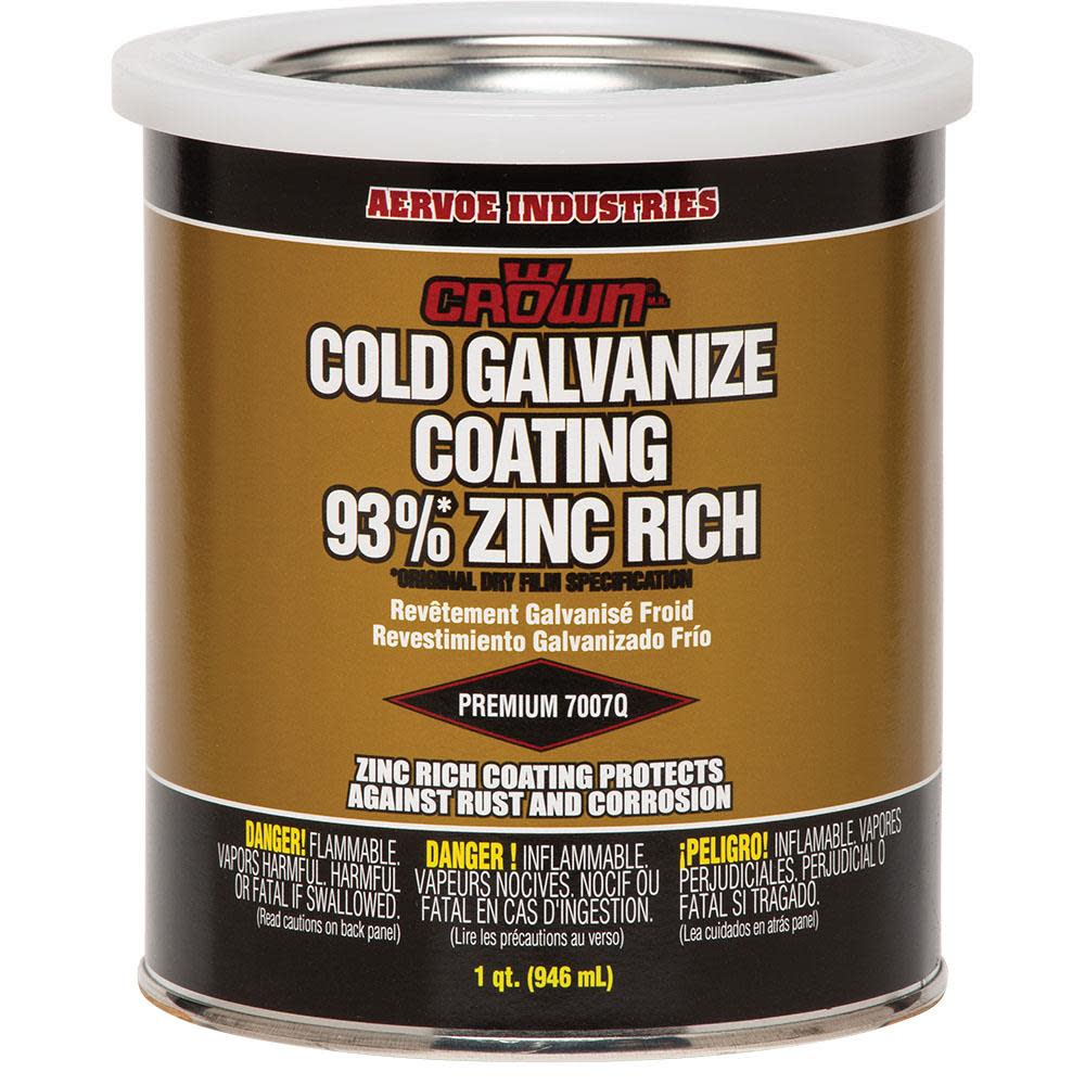 Crown Cold Galvanizing Coating 93% Zinc Rich 1 Quart - Flockneti