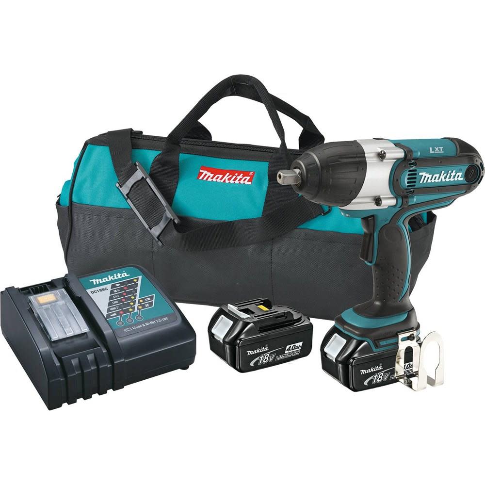Makita 18V LXT Lithium-Ion Cordless 1/2 in. High Torque Impact Wrench Kit - Flockneti