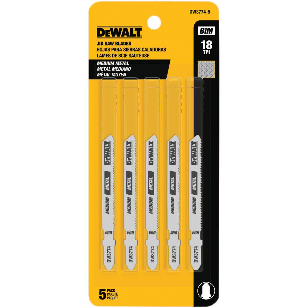 DEWALT 3″ 18 TPI T-shank Cobalt Alloy Steel Jig Saw Blade 5pk - Flockneti