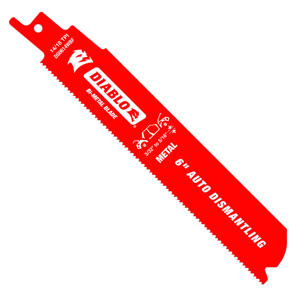 Diablo Tools 6″ Bi Metal Reciprocating Blade for Auto Dismantling 25pk - Flockneti