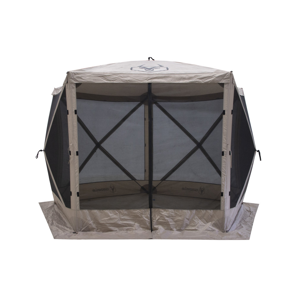 Gazelle G5 Gazebo 5 Sided Portable 115″ x 106″ Desert Sand - Flockneti