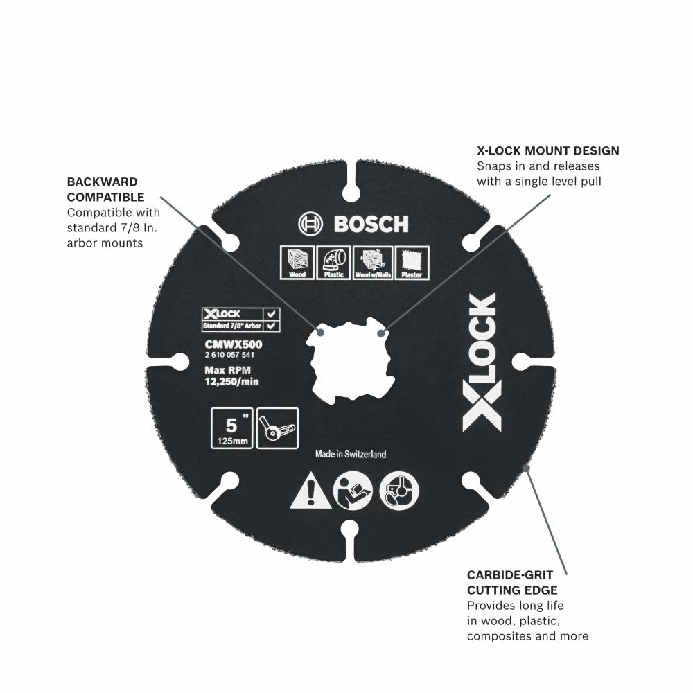 Bosch X LOCK Carbide Multi Wheel 5″ - Flockneti