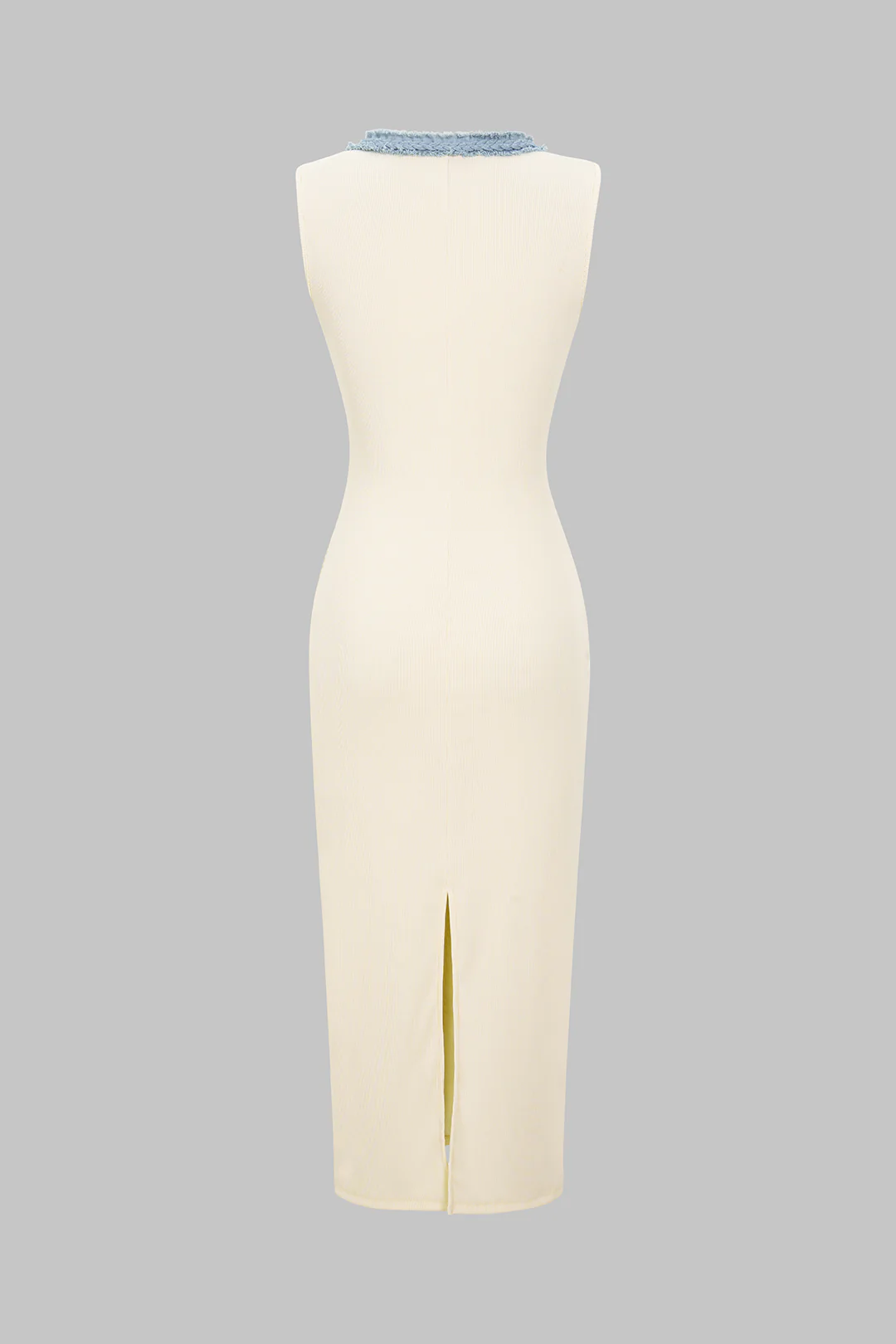 Contrast Patchwork Tank Sleeveless Maxi Dress - Flockneti