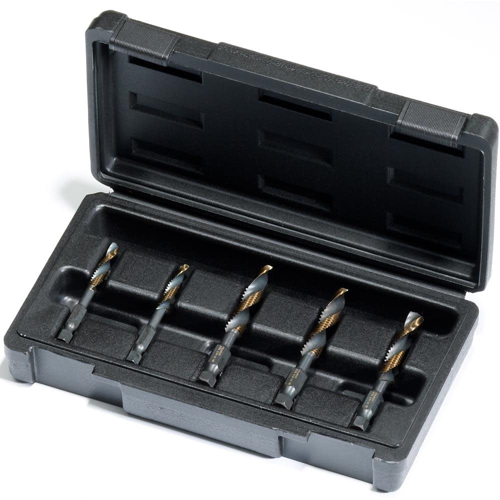 Champion Cutting Tool 5pc Drill Tap Set 1/4 – 1/2 NC - Flockneti
