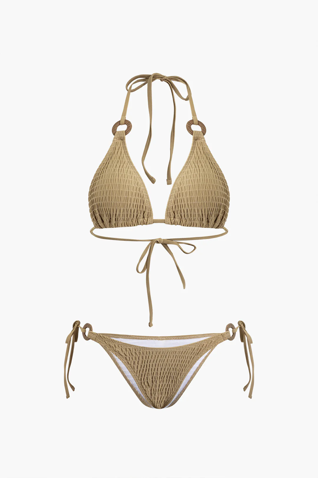 Solid Tie-Up Bikini Set - Flockneti