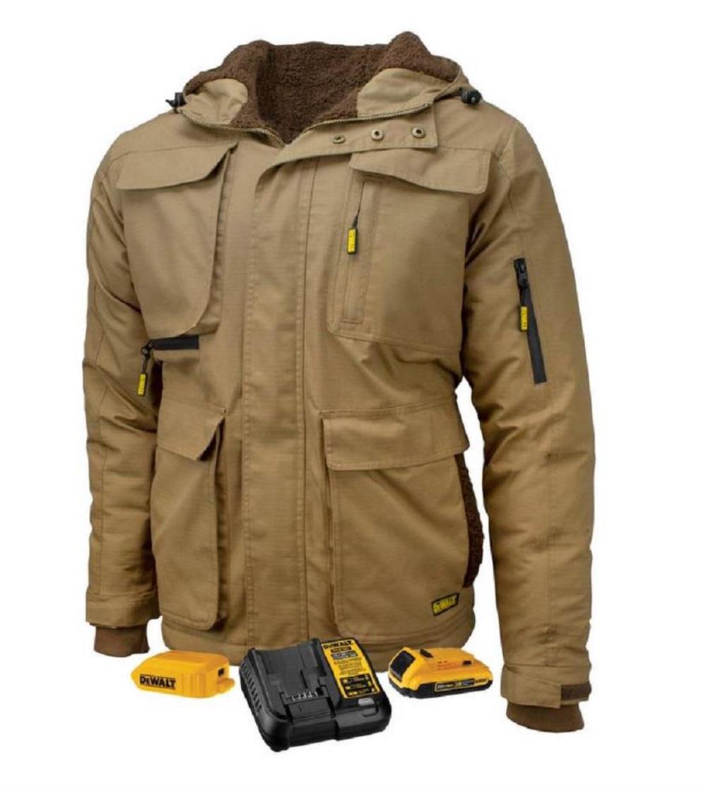 DEWALT Mens Rip Stop Canvas Heated Kit Jacket Medium - Flockneti