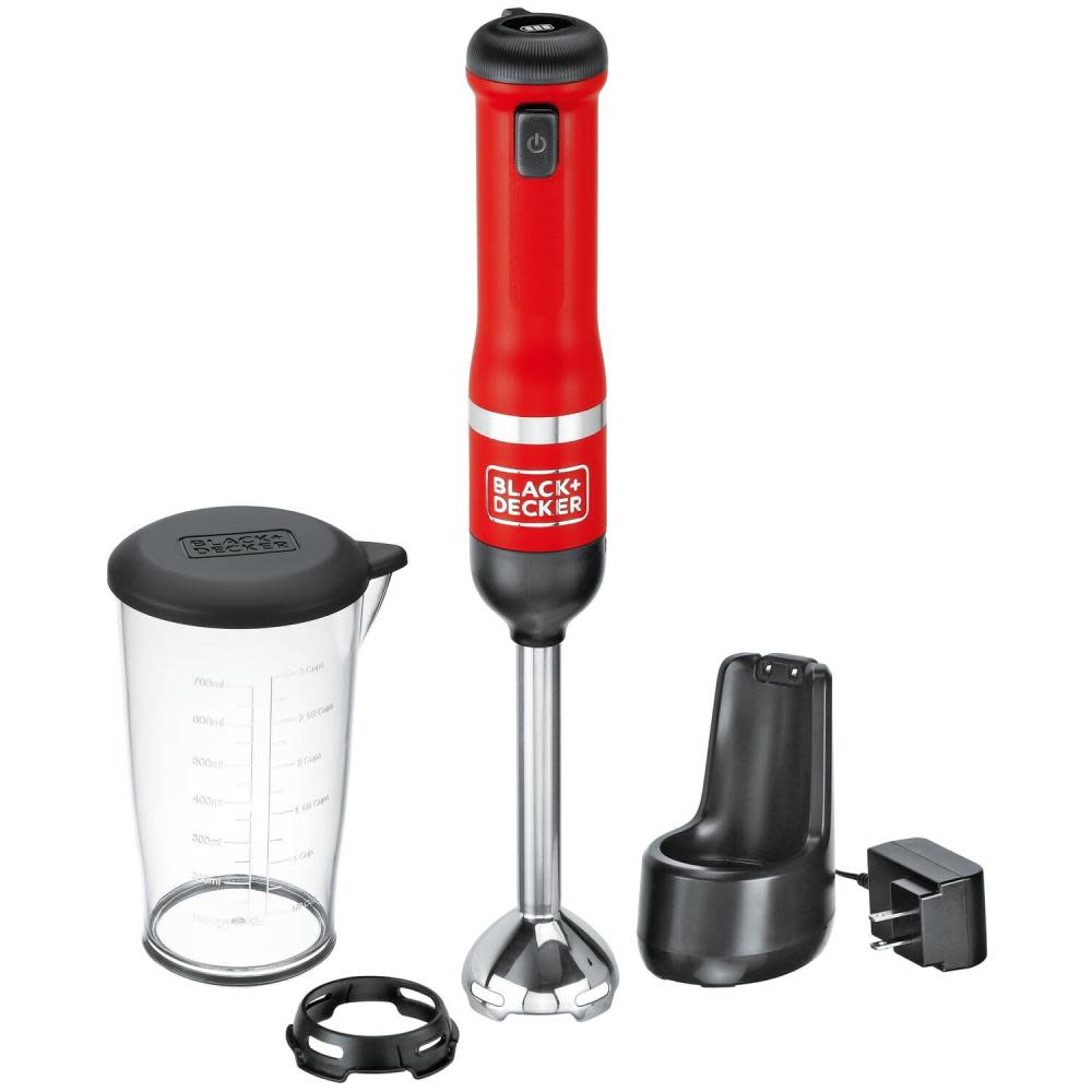 Black and Decker kitchen wand Cordless Immersion Blender Red - Flockneti