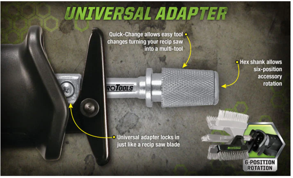 Reciprotools Attachment Set 5pc for Recipro Adapter - Flockneti